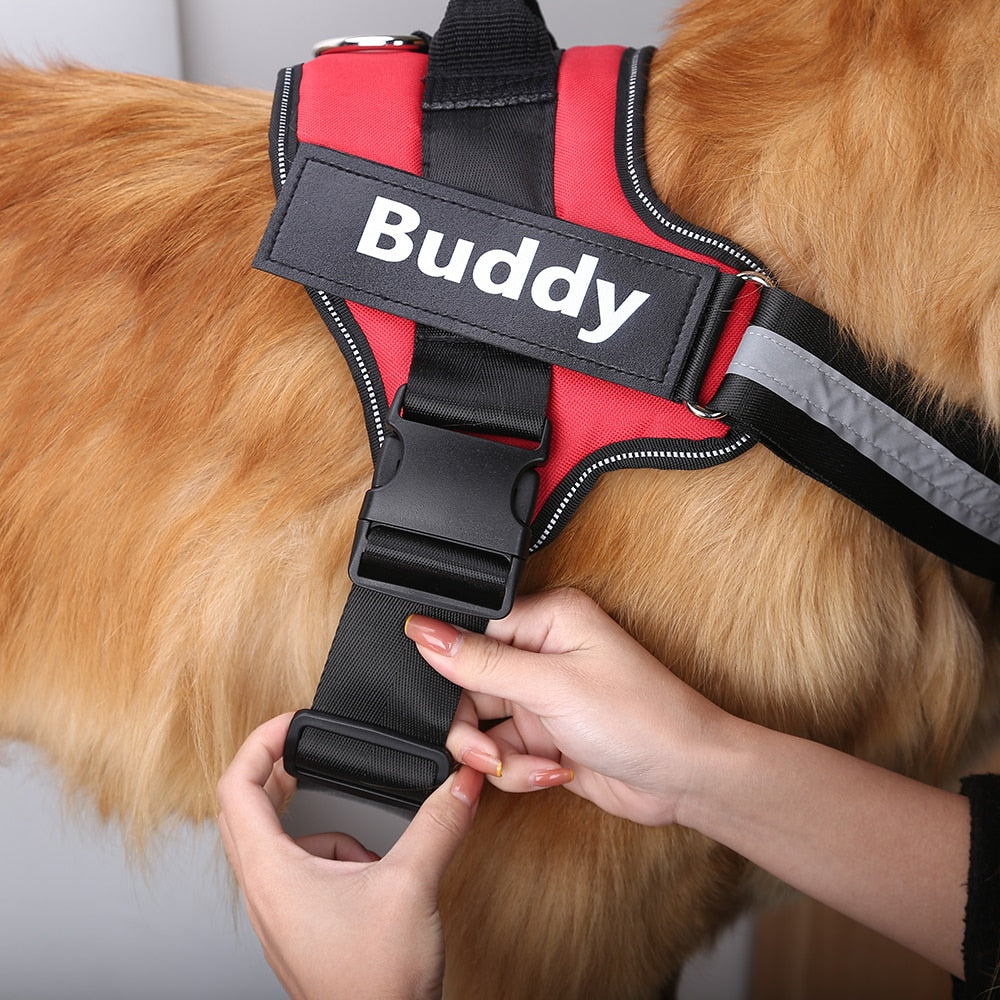 Personalized Reflective Dog Harness with No Pull