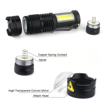 Zoomable LED Tactical Flashlight Torch