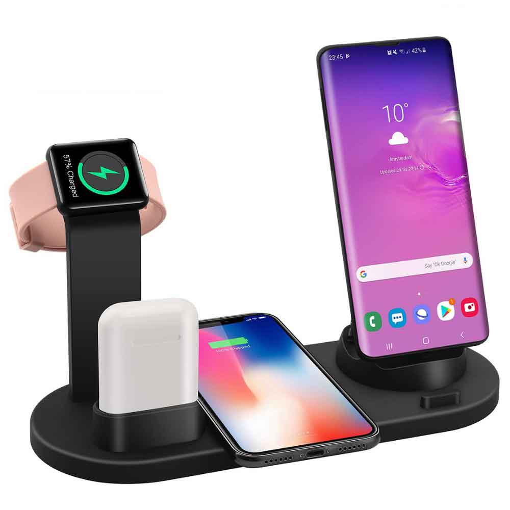 Super - Charger 4 in 1 Wireless Charging Dock Station For Apple Watch iPhone