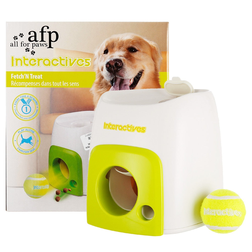 Automatic Dog Ball Launcher Dog Toy and Food Dispenser Machine