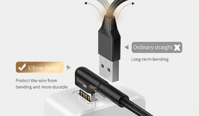 Double Bend Design USB Cable for iPhone