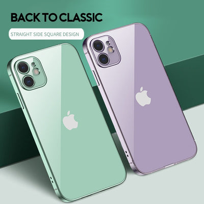 New Square Plating Soft Case For iPhone