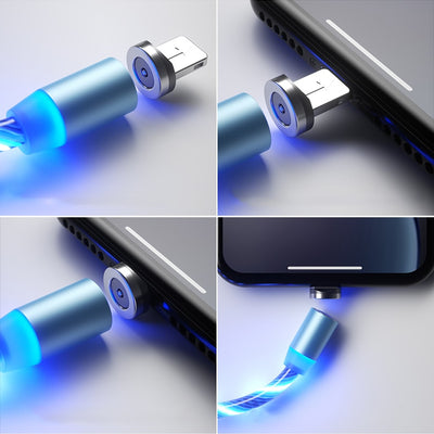 Magnetic LED charging Mobile Phone Cable USB