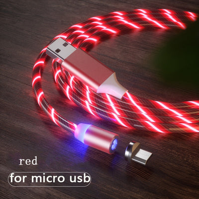 Magnetic LED charging Mobile Phone Cable USB